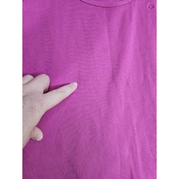 LAUREN RALPH LAUREN Womens Size Medium Pink COTTON RIBBED KNIT -TANK TOP - Picture 8 of 9